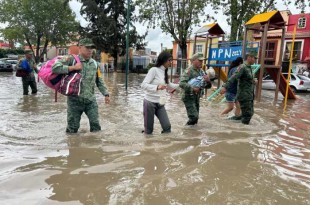 La inundación derivó del taponamiento en el Cárcamo “6 Colonias”, lo que impidió el desalojo del agua