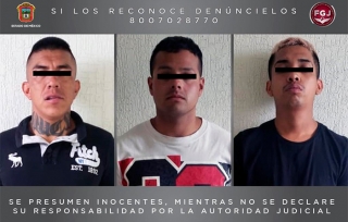 Fiscalía y municipales detienen a tres por robo a Elektra, en #Chalco