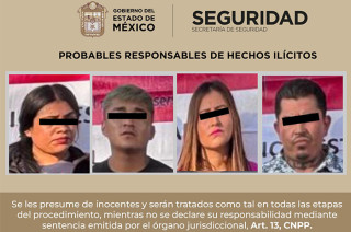 Los detenidos fueron presentados ante la Agencia del Ministerio Público correspondiente.