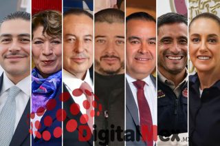 Omar García Harfuch, Delfina Gómez, José Luis Cervantes, Rubén Ramírez, Joel González, Adrián Hernández, Claudia Sheinbaum