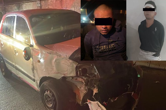 José Antonio “N” de 22 años y David Enrique “N”, de 32 años, así como el vehículo en el que viajaban, fueron trasladados a la Agencia del Ministerio Público de San Cristóbal.