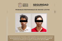 Daniel “N” de 20 años y Nicolás “N” de 25 años de edad fueron puestos a disposición de la autoridad competente, donde se definirá su situación jurídica.