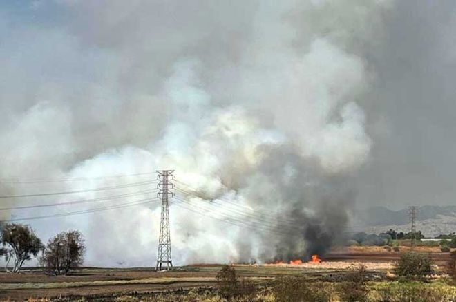 El incendio comenzó ayer domingo