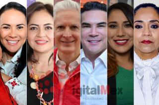 Alejandra del Moral, Ana Lilia Herrera, Alfredo del Mazo, Alejandro Moreno, Lizeth Sandoval, Ana Elena Medina.