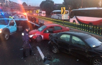 Carambola de siete autos mata a una persona en Ecatepec