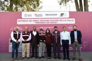 Durante la entrega de la rehabilitación y reconstrucción del camino Km 10.1 Mexicaltzingo-Tianguistenco-Xalatlaco, la Mandataria estatal recordó que estas obras forman parte del proyecto que su gobierno impulsa.