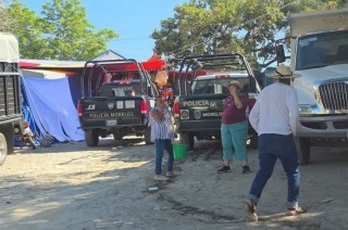 La zona fue acordonada tras el hallazgo de los cuerpos.