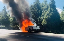 #Urgente: Cerrada la México-Toluca por incendio de camioneta