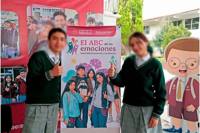 Estudiantes mexiquenses participaron en el inicio de las jornadas de “El ABC de las Emociones”, estrategia enfocada en fortalecer el bienestar y la salud mental.