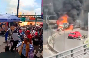 Al menos seis personas, incluidos dos menores, fueron trasladadas con quemaduras.