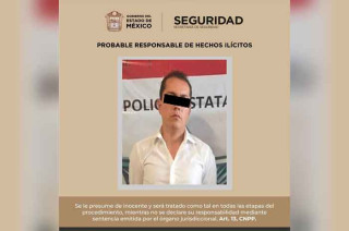 Policías estatales detuvieron a Genaro “N”, de 43 años, en San Mateo Atenco, tras agredir a una mujer y amenazarla con un arma de fuego.