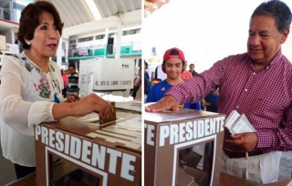 Esperan que se respete el voto de los mexiquenses: Higinio Martínez y Delfina Gómez