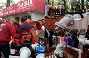 El pozo cuenta con una profundidad de 300 metros, bomba sumergible de 40 HP, caseta de cloración y conexión a la red municipal.