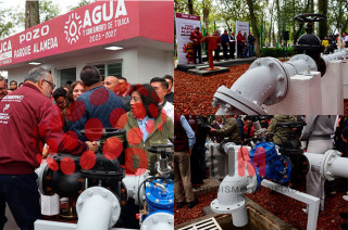 El pozo cuenta con una profundidad de 300 metros, bomba sumergible de 40 HP, caseta de cloración y conexión a la red municipal.