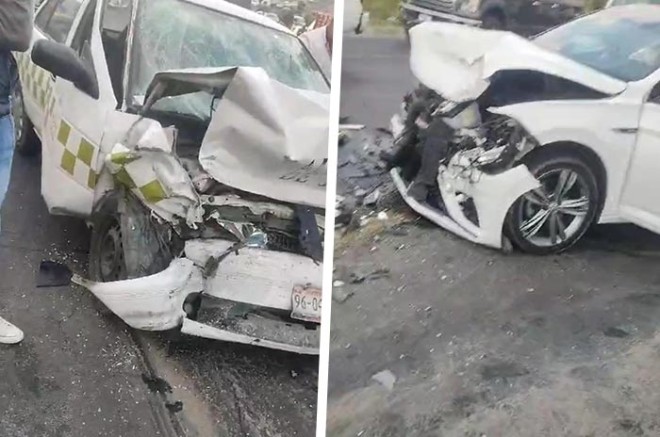 #Video: ¡Tragedia! Choque de taxi deja dos muertos, en #Almoloya