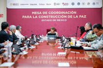 La gobernadora Delfina Gómez Álvarez preside la Mesa de Coordinación para la Construcción de la Paz.