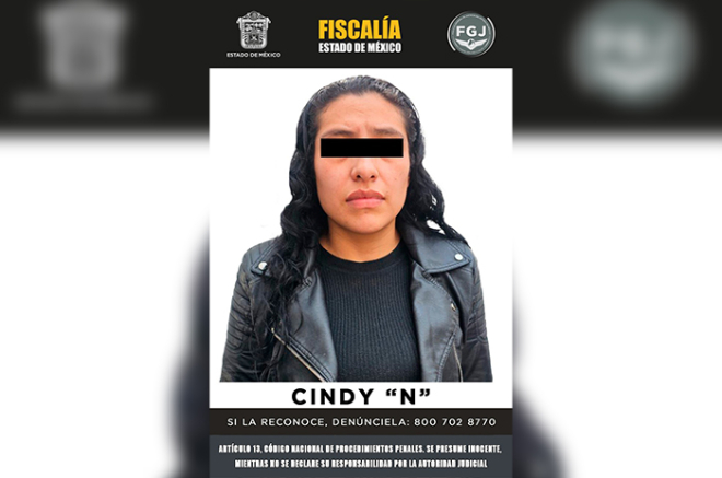 Cindy "N" fue ingresada al Centro Penitenciario y de Reinserción Social de la zona.