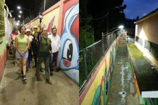 El callejón Santa Clara fue rehabilitado con murales, iluminación, limpieza y balizamiento como parte del programa Senderos Seguros en Ecatepec.