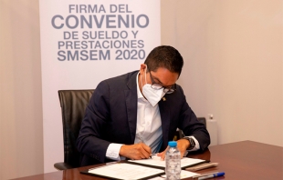 Firman GEM y SMSEM convenio de sueldo y prestaciones 2020