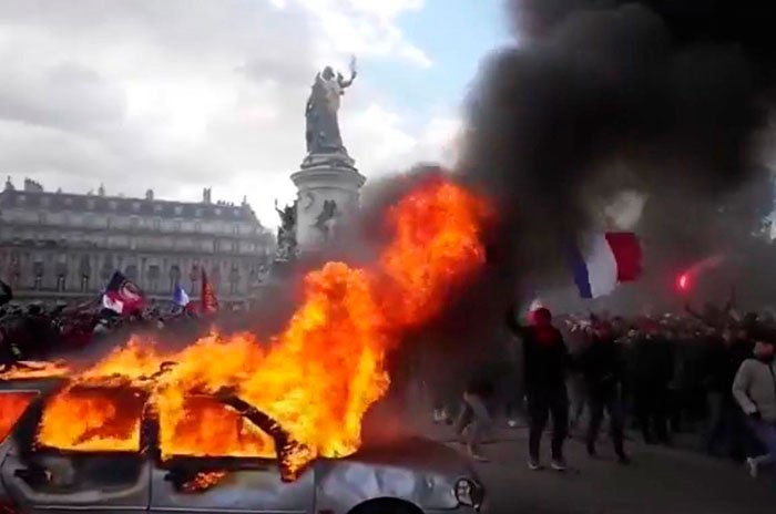 Las protestas por el aumento del costo de vida en Francia derivaron en enfrentamientos con la policía, saqueos e incendios en distintas ciudades del país.