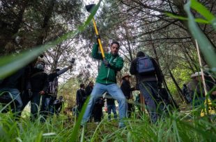 José Alberto Couttolenc Buentello durante el cierre de la gira de reforestación "Un Voto, Un Árbol".