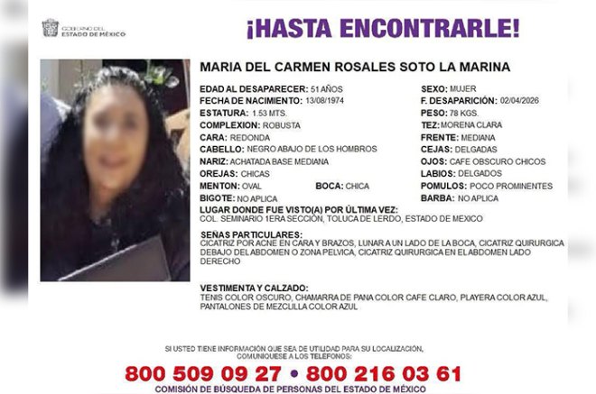 María del Carmen fue localizada dentro del domicilio que rentaba en la colonia El Seminario Cuarta Sección.