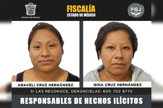 Gina Cruz Hernández y Araceli Cruz Hernández participaron en el ataque contra un hombre dentro de su domicilio en Tultepec; ambas fueron condenadas por homicidio calificado.