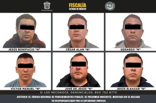 La FGJEM cumplimentó órdenes de aprehensión contra seis personas investigadas por el robo de un camión de carga y la privación de la libertad de sus ocupantes.