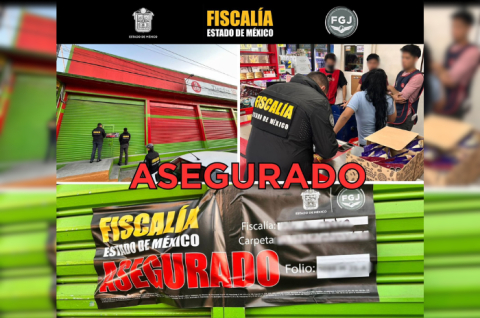 Establecimiento asegurado por la Fiscalía del Estado de México en la colonia San Miguel Xico