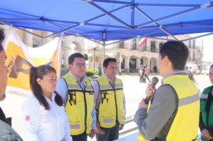 En la evacuación de los centros de trabajo, participaron servidores públicos del Ayuntamiento, Dif, Imcufide y Opdapas, en un tiempo, de 1 minuto 37 segundos, presentando saldo blanco.