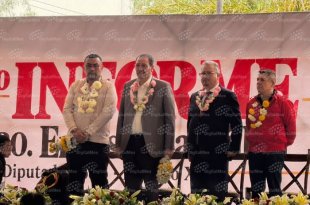 El diputado local del PT, Ernesto Santillán Ramírez, presentó su segundo informe de actividades legislativas y de gestión en Ecatepec,