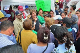 La Gobernadora visitó Chalco para supervisar la disminución de niveles de agua y servicios a las 600 familias.