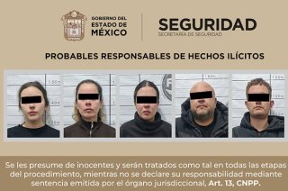 Cinco personas fueron detenidas durante un operativo en Valle de Bravo, donde autoridades aseguraron armas largas y sustancias con características de posibles drogas.