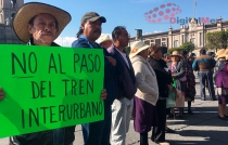 Ejidatarios de Acazulco, Ocoyoacac, detienen construcción de Tren Interurbano