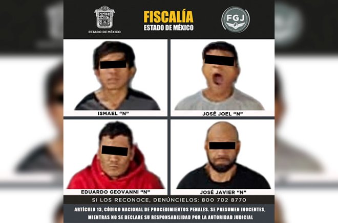 Ismael “N”, José Joel “N”, José Javier “N” y Eduardo Geovanni “N”, alias “El Camello”, fueron ingresados al Centro Penitenciario y de Reinserción Social de Texcoco.