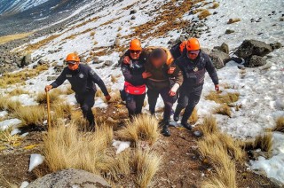 Hombre cae herido en el Nevado de Toluca