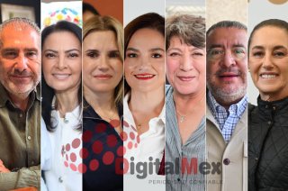Carlos de la Peña, Iraí Albarrán, Romina Contreras, Maribel Soto, Delfina Gómez, Horacio Duarte, Claudia Sheinbaum