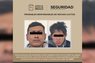 Tras informarles los derechos que la ley les confiere, los detenidos, quienes se identificaron como David “N”, de 37 años, y Diego “N”, de 25 años