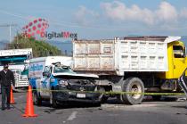 El incidente tuvo lugar la mañana de este martes en el kilómetro 8, a la altura de Santa Cruz Cuauhtenco.