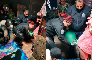 Una mujer dio a luz a gemelos con apoyo de elementos de la Policía Municipal de Nezahualcóyotl