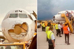 A pesar de los graves daños en la aeronave, el avión aterrizó de manera segura en Viena.