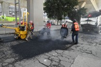 Más de 100 baches que afectaban a los automovilistas quedaron reparados