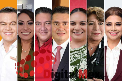 Juan Zepeda, Ruth Salinas, Jorge Hernández, Edgar Castillo, Alhely Rubio, Delfina Gómez, Clara Brugada