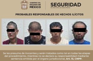 Cuatro hombres fueron detenidos en Chalco tras una revisión preventiva.
