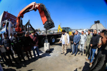 El alcalde Isaac Montoya Márquez colocó la primera piedra del nuevo C4 en el Predio La Victoria