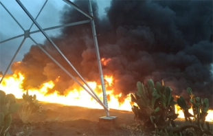 Otro incendio en toma  clandestina en Axapusco; es el tercero en este año