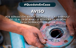 #Metepec: por reparación urgente de pozo disminuirá presión de agua en Las Marinas