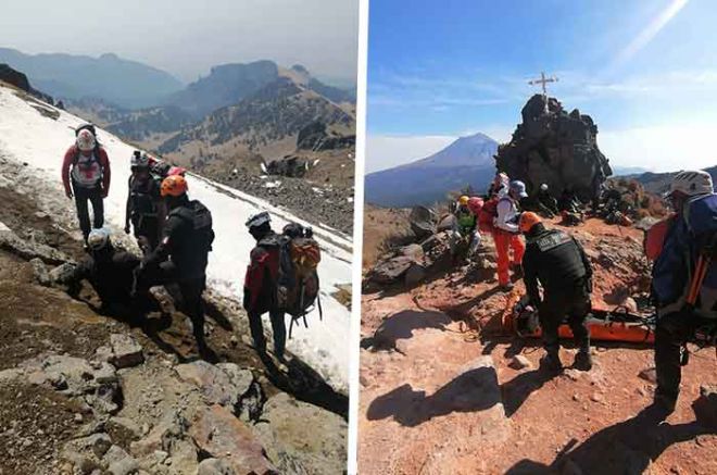 #Video: Rescatan a hombre lesionado en volcán #Iztaccíhuatl