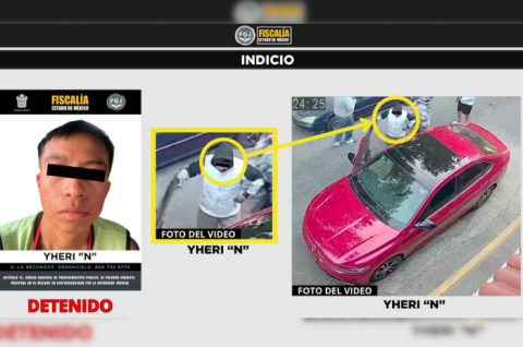Detenido identificado como Yheri “N”, investigado por su probable participación en el robo con violencia de un vehículo