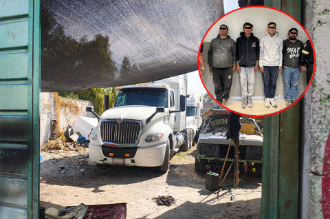 Durante el operativo también fue resguardado un predio donde se almacenaban más automotores.